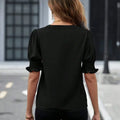 Women Summer Style Blouses Shirts Lady Casual Short Puff - View 5 | SAMAG