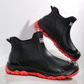 Men's Rain Boots Waterproof Boots Outdoor Non-slip Casual Ankle Boots Hiking Fishing Water Shoes Work Lightweight Rubber Boot