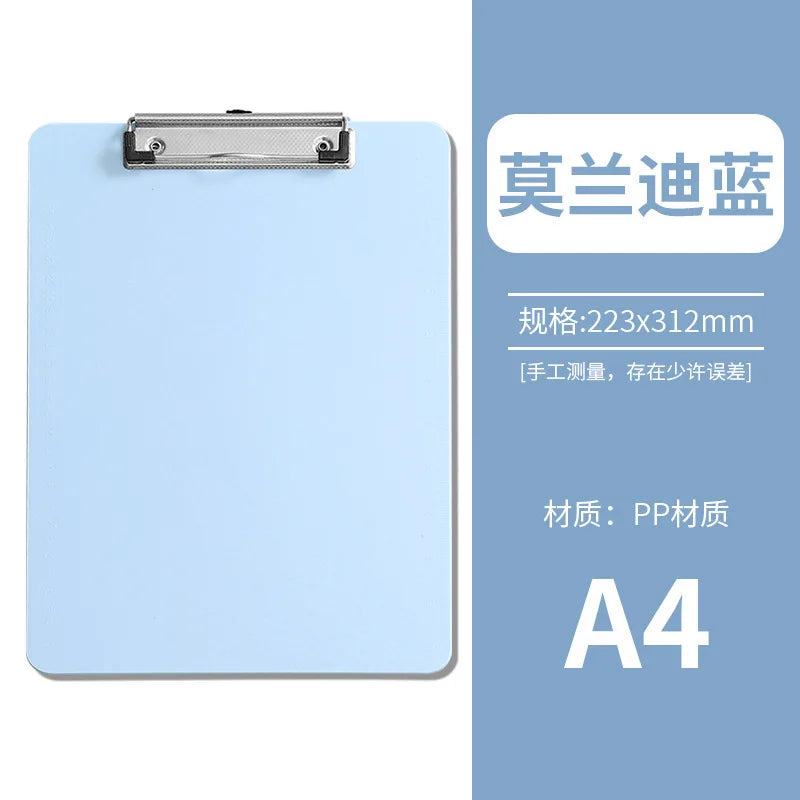 A4 Folder Manager Simple Waterproof Plastic Clipboard A4 Business School Folders For Learning Stationery Office Supplies