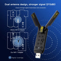 Kebidumei WiFi 7 USB Adapter BE6500 USB3.0 802.11BE Dongle Tri - Band 2.4G/5G/6GHz Network Card For - Visuel 4 | SAMAG