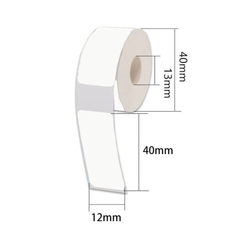 3/6 rolls of white portable label paper, self-adhesive thermal printer stickers, multi-purpose label stickers