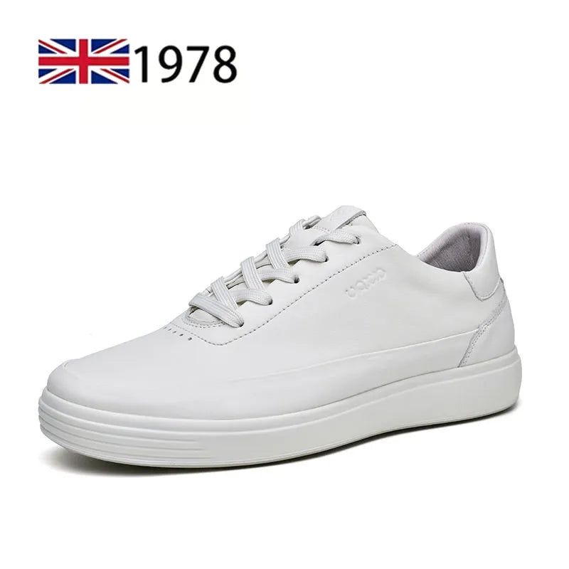 High Quality Men's Genuine Leather Shoes Summer Comfortable Sneakers Fashion Men Shoes Soft Leather Versatile Skateboard Shoes
