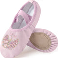 Girls Ballet Leather Shoes  Split-Sole No-Tie Yoga Slippers for Dancing(Toddler/Little Kid/Big Kid)