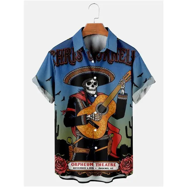 Summer Men's Hawaiian Shirt Movie Figures Horror Vintage | SAMAG
