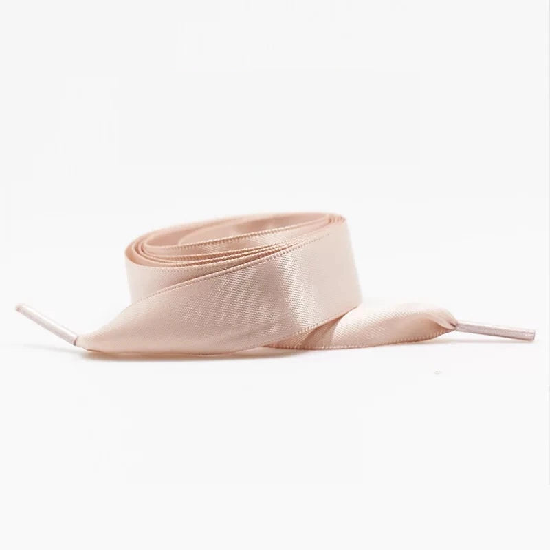 1 Pair Satin Silk Ribbon Shoelaces for Sneaker Shoe Laces Canvas Shoe Laces 2cm Width 80cm/100cm/120cm Length Shoelace