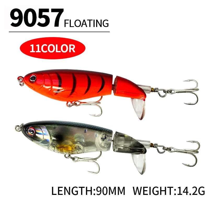 90mm 14g Rotating Tail Fishing Lures Flexible Whopper | SAMAG