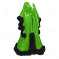 Bathrobe for Women Flare Sleeves Feather Bridal Robe Nightgown Silk Illusion Long Wedding Scarf Dressing Gown Photography Dress