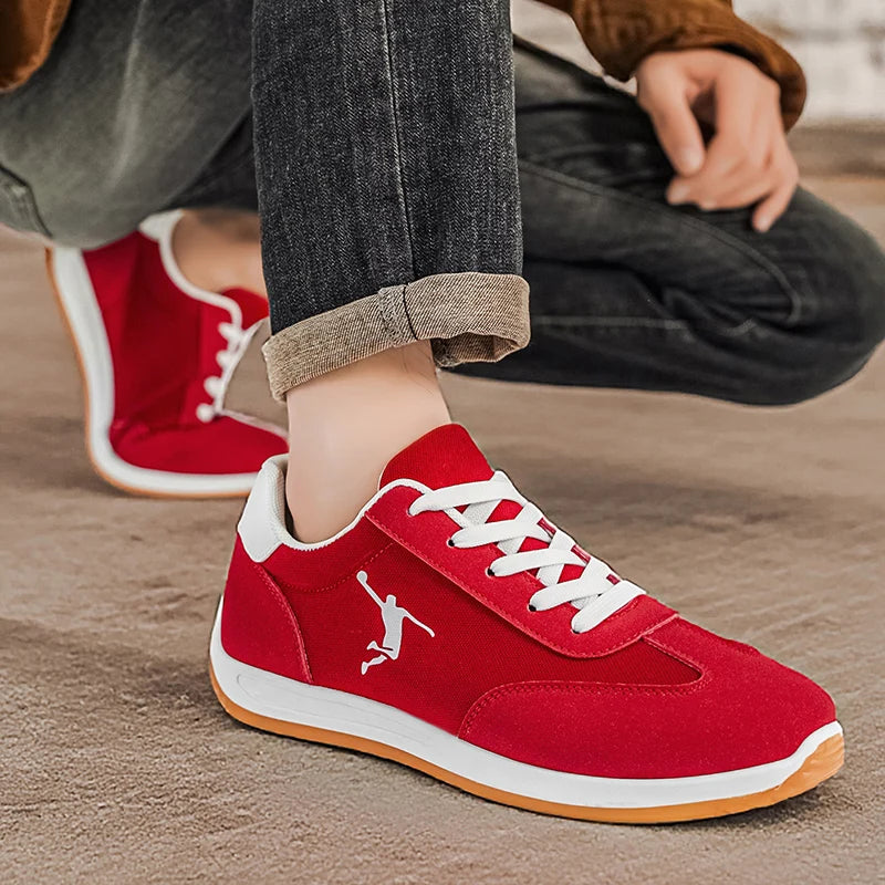 Men's Shoes, Spring and Autumn Trendy Shoes, New Cross-Border Models, White, Black, Red Sports Shoes, Soft-Soled, Breathable, Men's Low-Top Versatile Casual Shoes