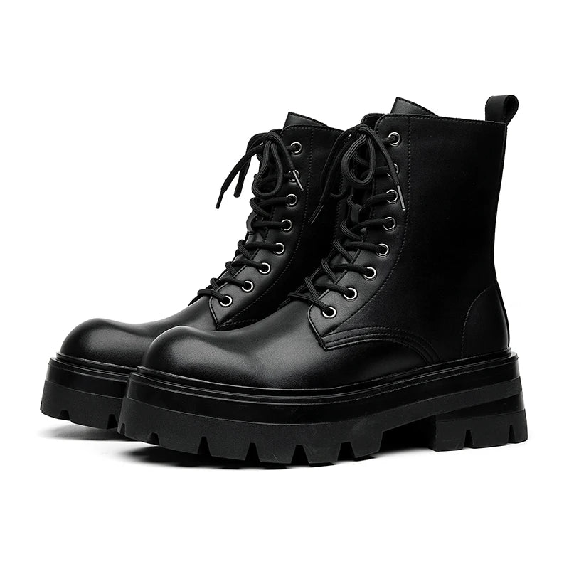 Winter Breathable Men Boots Fashion Street Style Casual Shoes Personalized Trend High Top Men Shoes Comfortable Casual Boots