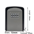 Key Lock Box Wall Mounted Stainless Steel Safe Weatherproof 4 Combination Storage for Indoor and Outdoor Use - View 2 | SAMAG