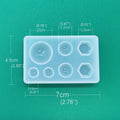 SNASAN Cute Beads Cube Triangle Silicone Mold For Jewelry Earrings Pendant Making Resin UV Epoxy Resin Molds Crafts DIY Tool