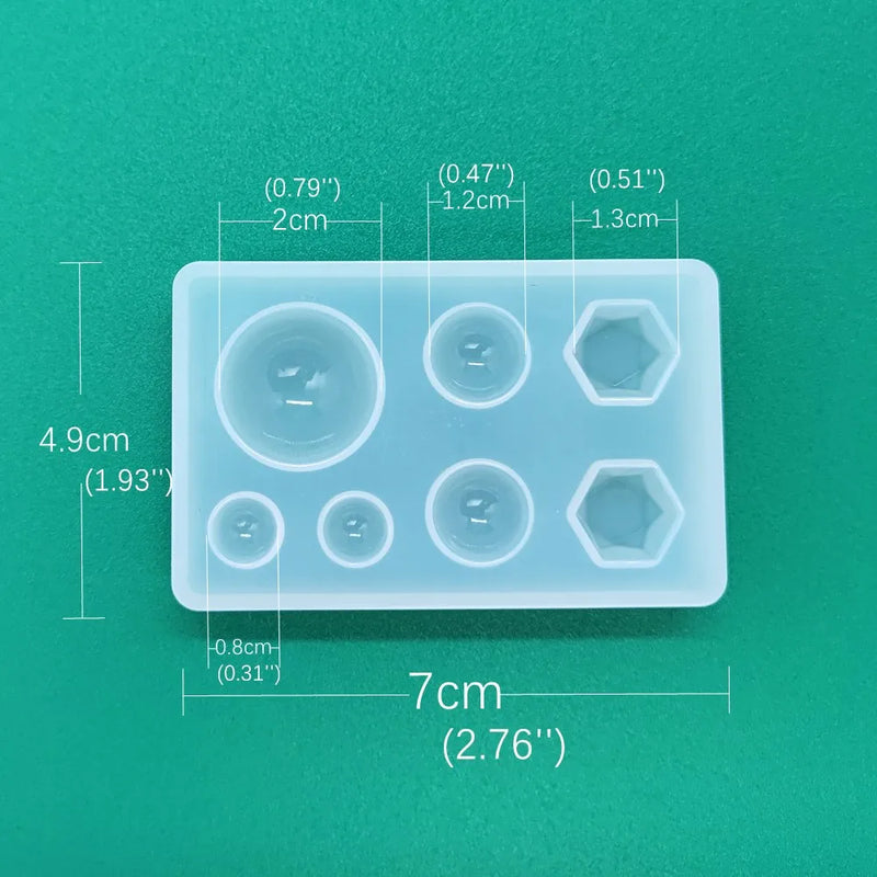 SNASAN Cute Beads Cube Triangle Silicone Mold For Jewelry Earrings Pendant Making Resin UV Epoxy Resin Molds Crafts DIY Tool