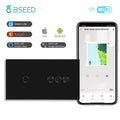 BSEED Wifi Light Switch 1/2/3Gang 1/2/3Way With Smart Roller Shutter Switch Touch Blind Switch Tuya Smart Life Wireless Control