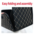 Car Trunk Organizer Box Large Capacity Auto Multiuse Tools Storage Bag Stowing Tidying Leather Folding For Emergency Storage Bo