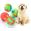 Glowing Bouncy Ball with Whistle Sound Elastic Chew Toy for Dogs Teeth Cleaning Massage Ball Safe Pet Toys Stress Relief Gift‌