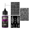 Temporary Tattoo Inks With 3Tattoo Stickers Stencil Kit Freehand Painting Gel for Makeup Trend Party Tattoos For Hand & Body Art