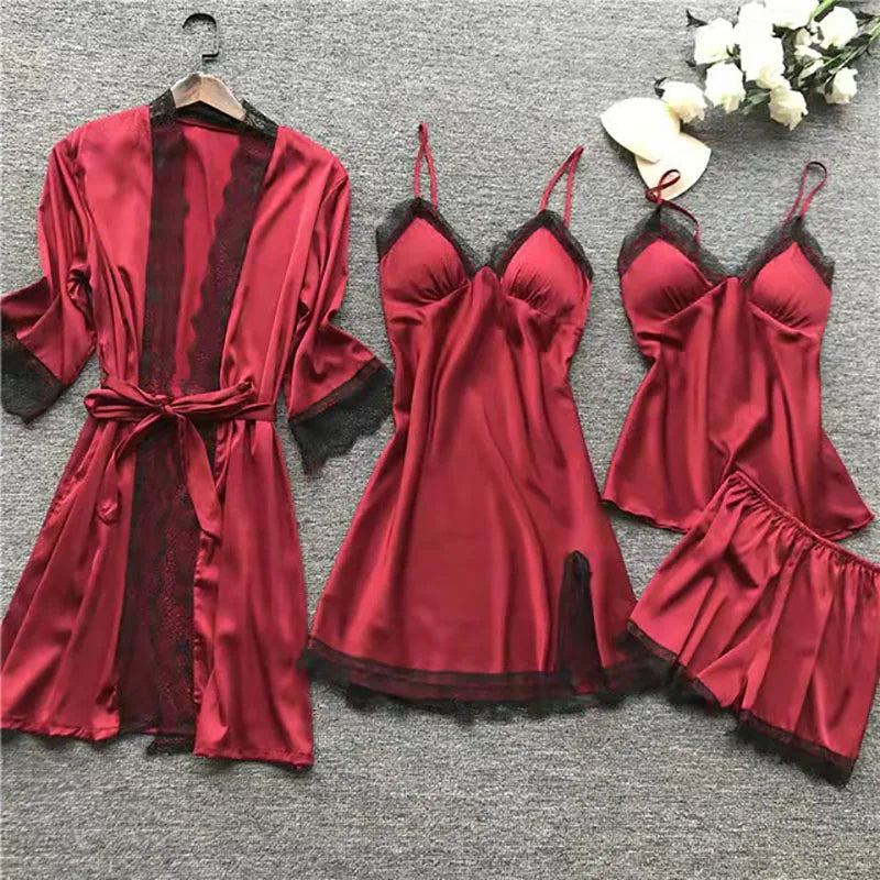 Women's Sleep Robe Gown Sets Sleepwear Pajamas Lounge | SAMAG