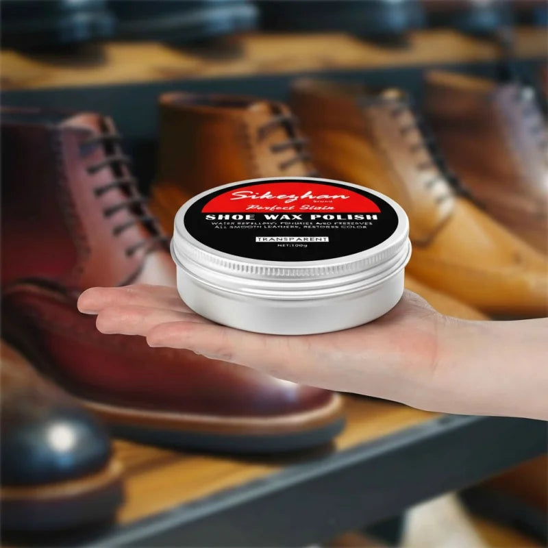 Colorless Odorless Mink Leather Shoe Conditioner, Nourishing Anti-Crack Waterproof Shine with Applicator Sponge