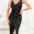 Elegant Slit Evening Dress Women Long Mermaid Formal | SAMAG