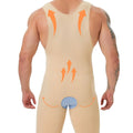Seamless Men's Full Body Shaper Compression Bodysuit Boxer Shorts For Tummy Control ,Back Support Shapewear Fits 300 Pounds