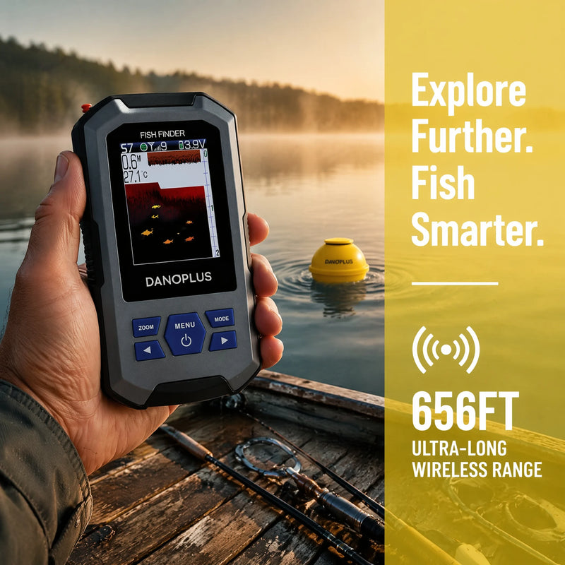 Portable Wireless Fish Finder Color LCD Sonar Sensor 200m - View 2 | SAMAG