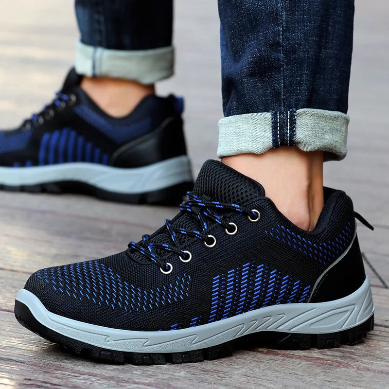 Work shoes for men, anti-shatter, anti-stab, anti-static, solid sole, all-season model