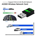 2in1 USB WiFi Bluetooth Wireless Adapter 600Mbps Dongle Dual Band 2.4G+5GHz High - Speed Network Card 150M - Visuel 4 | SAMAG