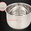 Rice Cooker Liner General Food Stainless Steel Uncoated Thickened 2L3L4L5L6L8L Rice Cooker Inner Pot