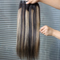 100% Human Hair Virgin Brazilian Extensions Bundle Piano Highlight 1B #27 Grey Straight Hair Weft Weaving Double Weft Wholesale