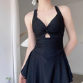 Sexy Halter Neck One Piece Swimsuit Women Elegant Modest | SAMAG