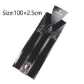Unisex Elastic Leather Suspenders Braces Men Women Gift Black Blue Red Adjustable Straps for Wedding Suit Skirt Accessories