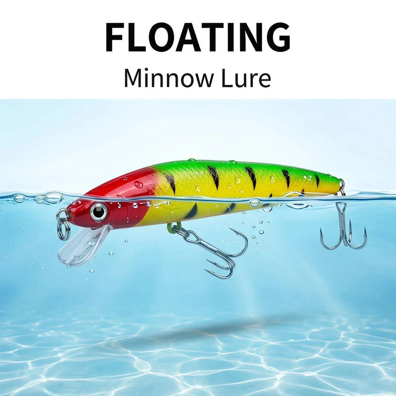 /Set 3D Crystal Minnow Glow in Dark Fishing Lure 95mm | SAMAG