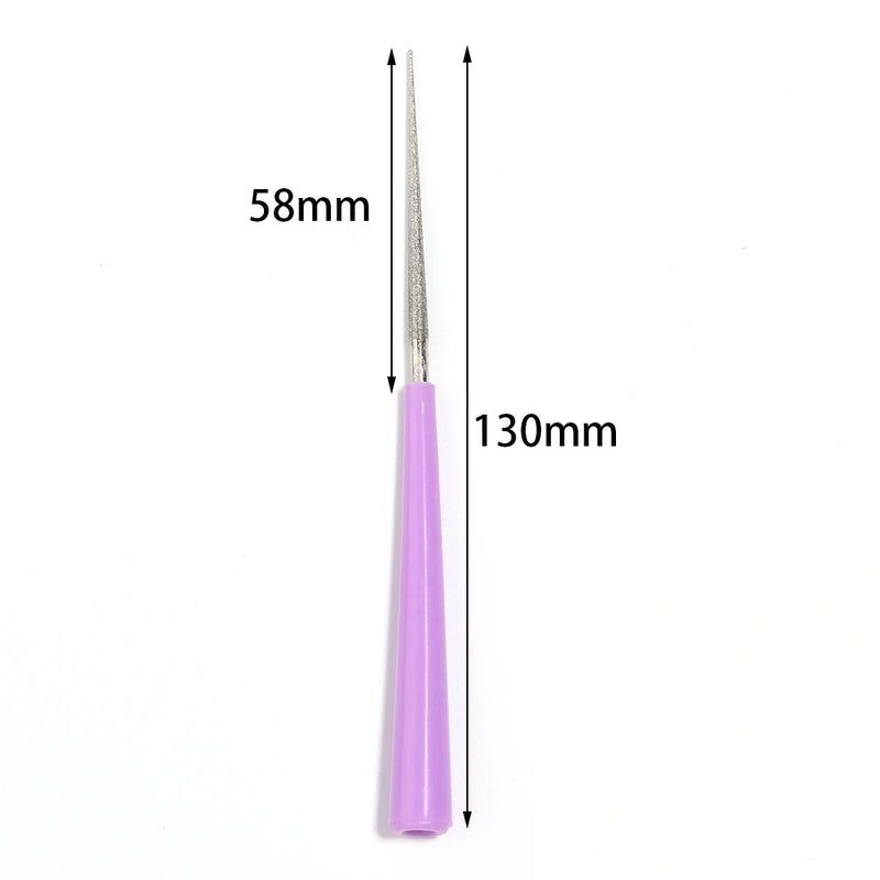 Diamond Reaming Needle Drill Grinding Shaped File DIY Enlargement Bead Hole Reamer Pearls Crystals Jewelry Jades Processing Tool