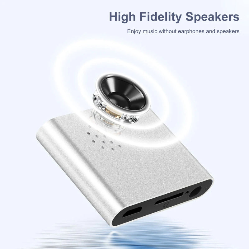 Mini MP3 Music Players 64G Expansion Clip-on Portable Walkman Build in Speaker 180mAh Rechargeable with Headphone for Boys Girls