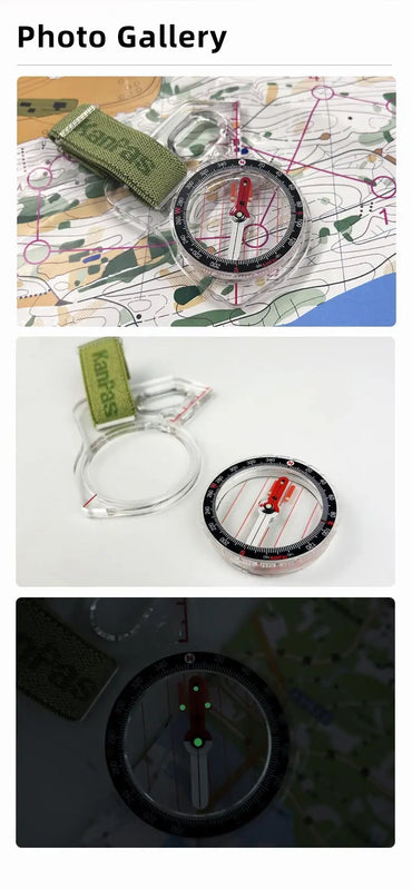 KANPAS Basic and Beginner's Orienteering thumb compass, Orienteering Primary Compass, MA-40-FS, Durable Sport Compass