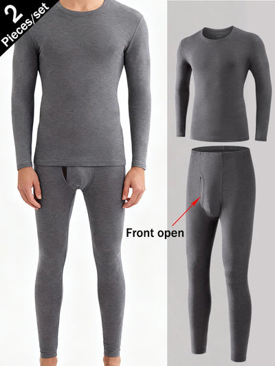 /Set Long Johns Thermal Underwear Men Solid Color Dralon | SAMAG
