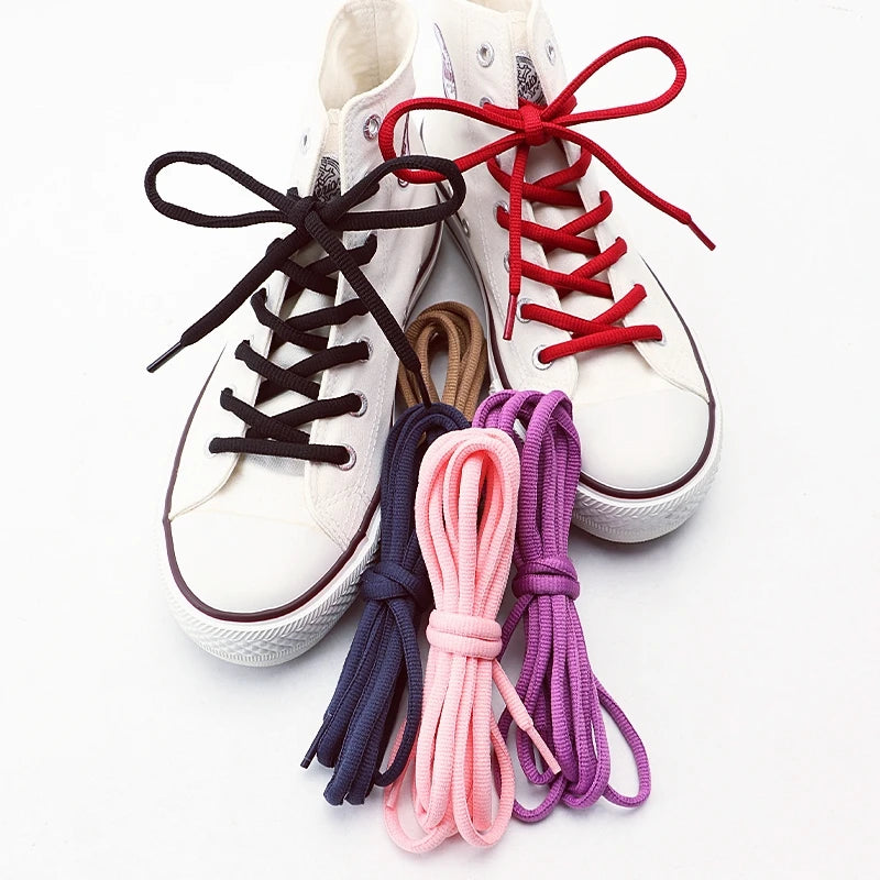 Half Round High Quality Shoelaces 4mm Wide Solid Color Shoelace Sneaker Classic Shoe Laces 100/120/140/160cm 1Pair