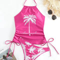 Sexy Solid Print Tankini Set Tied Halter Bikini Swimsuit | SAMAG
