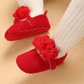 0-18 Months Red Girl Boy Newborn Baby Christmas Cute Cartoon Cotton Shoes Soft Sole Toddler Infant Walking Shoes