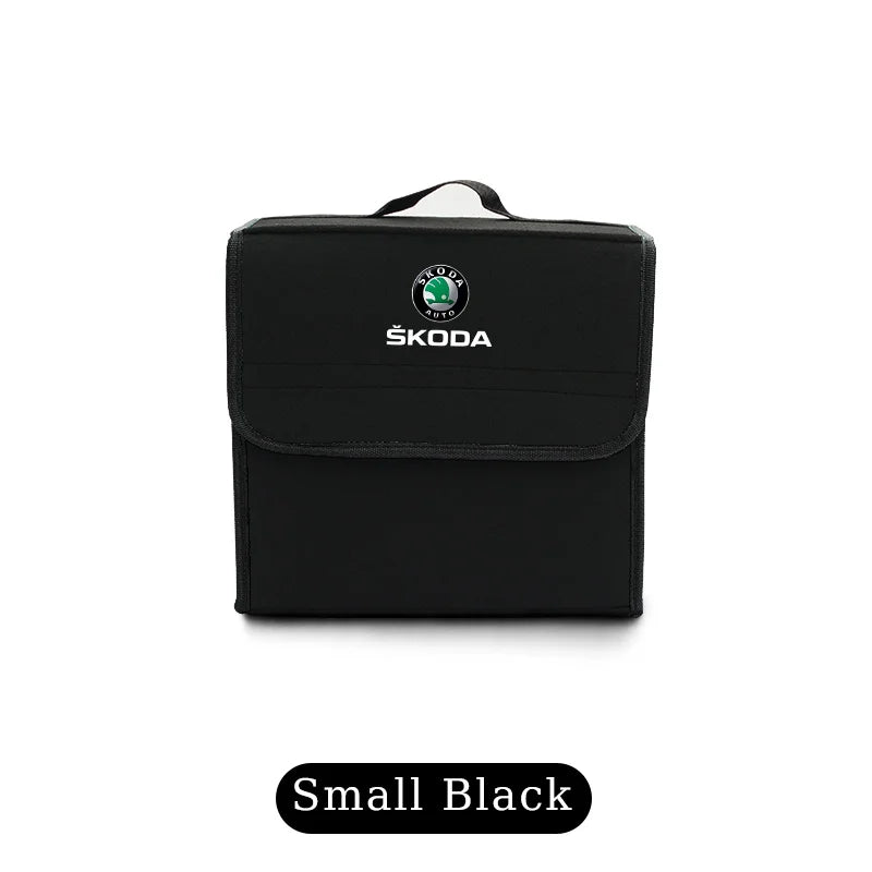 Car Trunk Organizer Bag Foldable Stowing Tidying Storage Box For Skoda Octavia Superb Rapid Kodiaq Karoq Fabia Kamiq Roomster