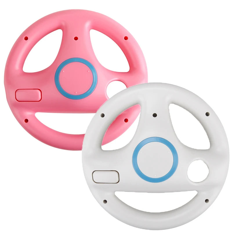 2PCS Plastic Innovative and ergonomlc design Game Racing Steering Wheel For Nintendo Wii Kart Racing Game Remote Controller