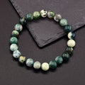 Genuine Tree Patterned Agates Beads Bracelet Woman Real Natural Moss Man Energy Stones for Healing - Visuel 3 | SAMAG