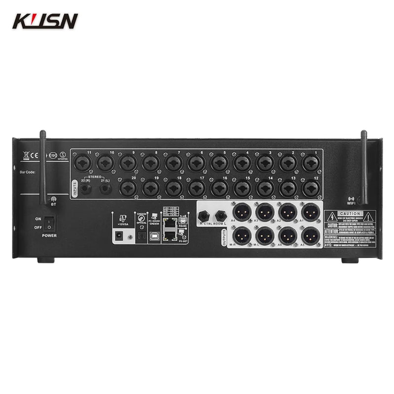 18/24 Channel 7 Inch Touchscreen Rack Mount Professional Digital Mixer 18 channel Wifi DSP Audio Mixer Sound DJ Console
