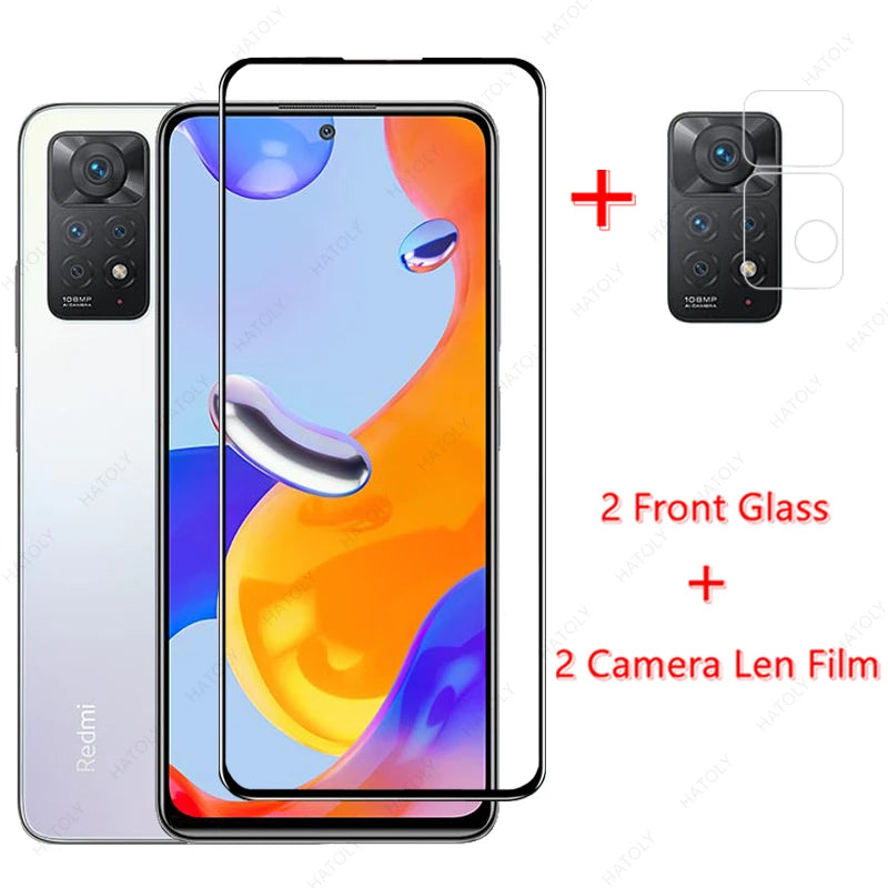 For Xiaomi Redmi Note 11 Pro Glass for Redmi Note 10 11 12 Pro 5G 11s Tempered Glass Screen Protector Film 10C 10S 5G 4G 9T 9 9s