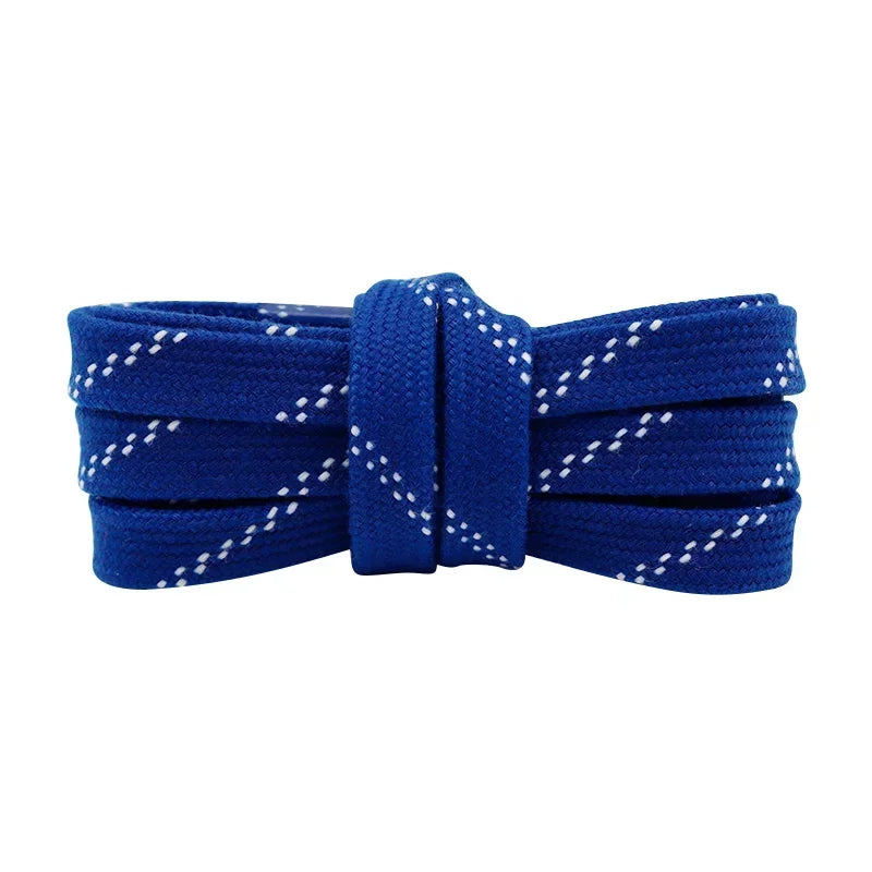 1cm Waxed Ice Hockey Shoelaces Dual Layer Braid 23-70 Inch Halloween Christmas Fall Winter for Roller Derby & Ice Hockey Skates
