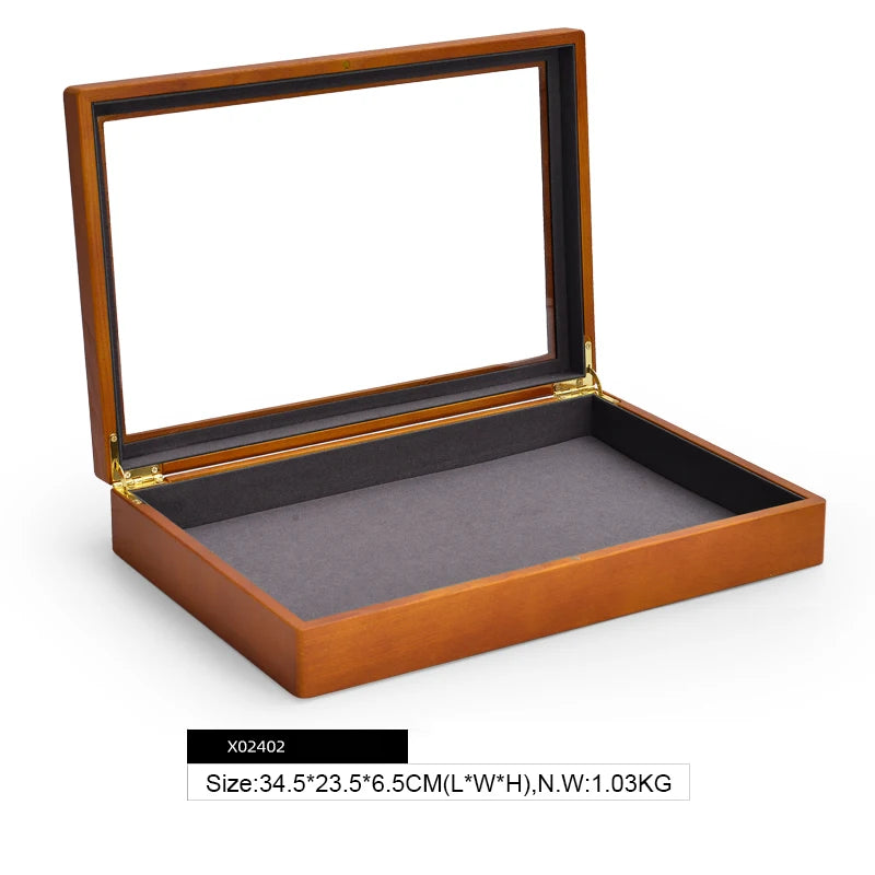 Oirlv Wooden Jewelry Box Retro Jewelry Display Ring Necklace Earring Bracelet Box Multi Jewelry Storage Organizer Display Case
