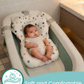 Baby Bath Support Seat Star Pattern Print 3D Breathable Mesh Soft Padded Pillow Non-Slip Infant Newborn Bath