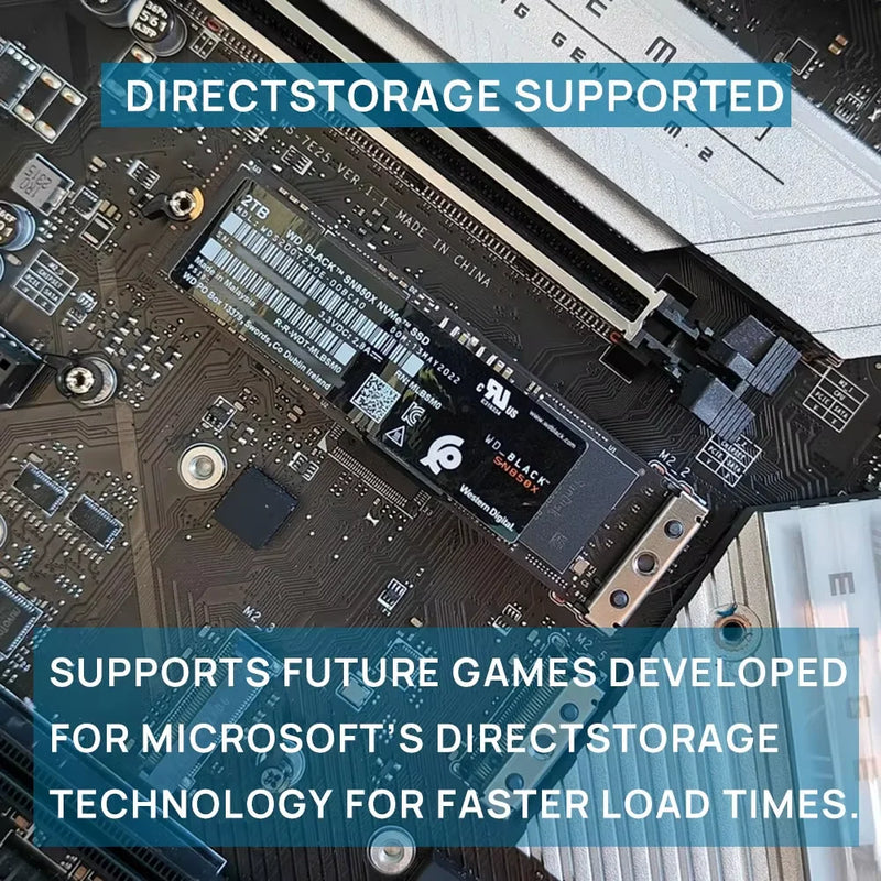 Western Digital WD SN850X M.2 2280 NVMe PCIe 4.0x4 Internal Solid State Drive SSD Hard Drive 1TB 2TB For Gaming Laptop Desktop