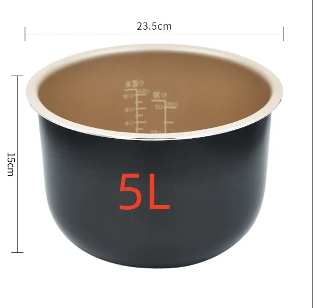 Rice Cooker Liner General Food Stainless Steel Uncoated Thickened 2L3L4L5L6L8L Rice Cooker Inner Pot