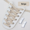 Magnetic Lock Shoelaces Without ties 8mm Wide Flat Elastic Laces Sneakers Tennis No Tie Shoe laces Easy Use Shoes Accessories